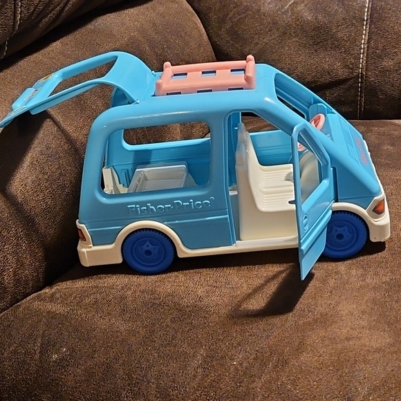 Fisher Price Loving Family Dollhouse Mini-van Car Blue Van 1993 Vintage Vehicle - Picture 3 of 11
